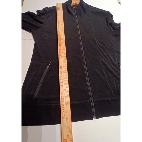 Chico's Travelers Black Full Zip-up Jacket With Zipper Pockets Size Large - Picture 6 of 9